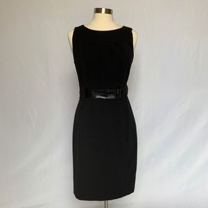 Kay Unger Black Belted Sleeveless Dress Size 10